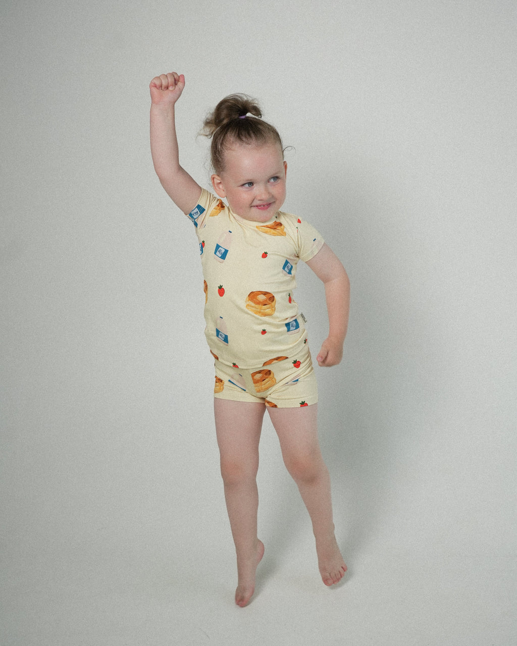PANCAKES & MILK SHORT SLEEVE PYJAMA SET