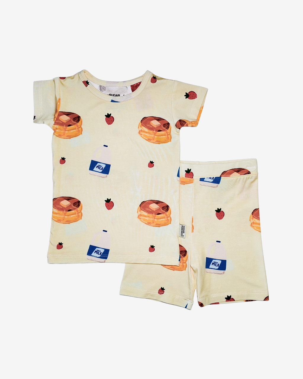PANCAKES & MILK SHORT SLEEVE PYJAMA SET